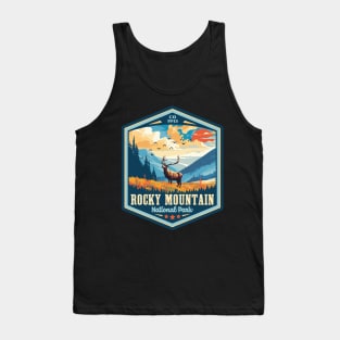 Rocky Mountain National Park Vintage WPA Style Outdoor Badge Tank Top